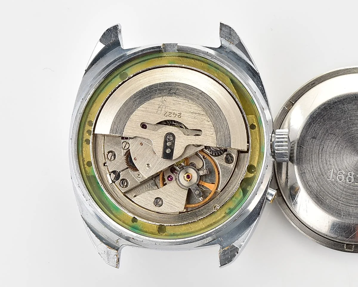 Slava Soviet mechanical vintage watch with automatic self-winding movement