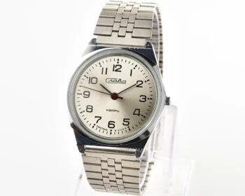 Excellent Soviet Slava vintage watch with quartz movement