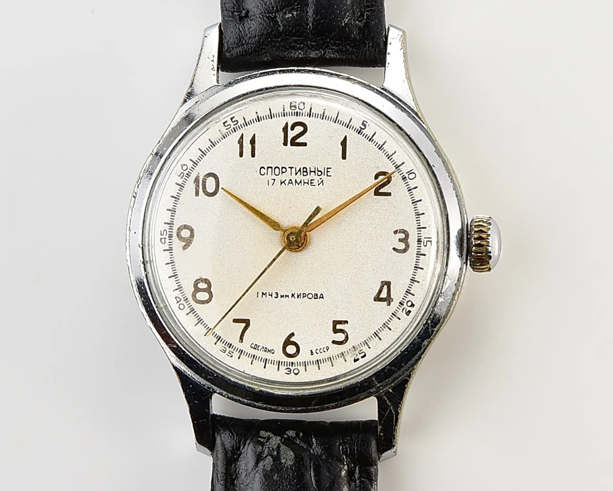 Vintage Soviet Sportivnie mechanical watch, from the 1st quarter of 1957
