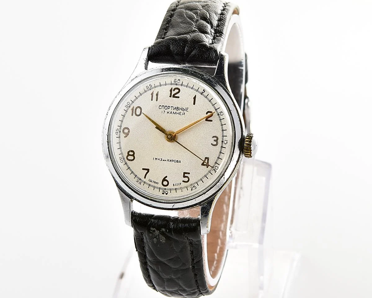 Vintage Soviet Sportivnie mechanical watch, from the 1st quarter of 1957