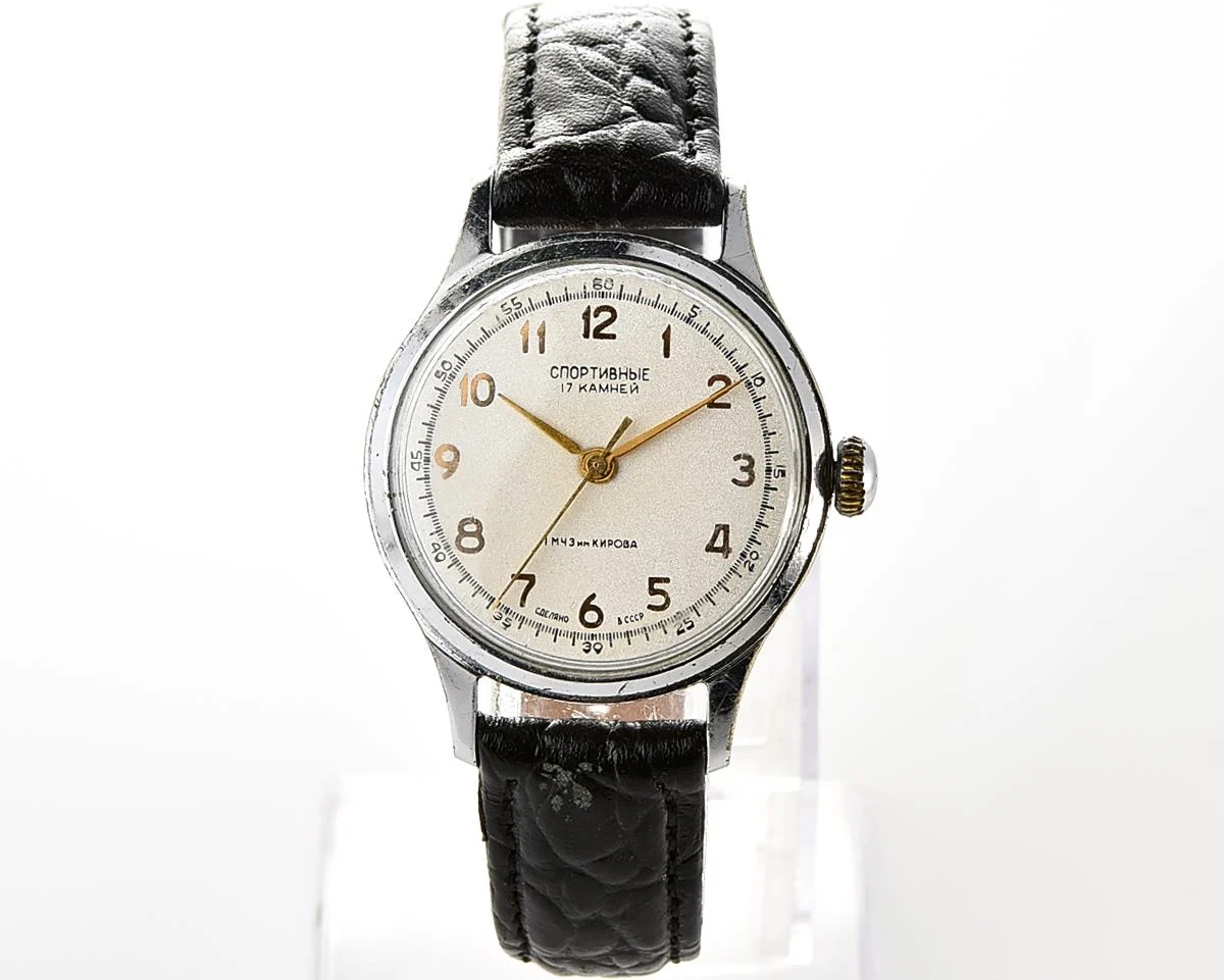 Vintage Soviet Sportivnie mechanical watch, from the 1st quarter of 1957
