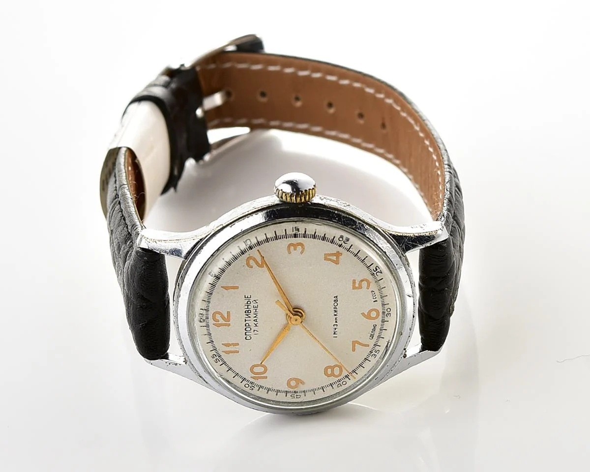 Vintage Soviet Sportivnie mechanical watch, from the 1st quarter of 1957