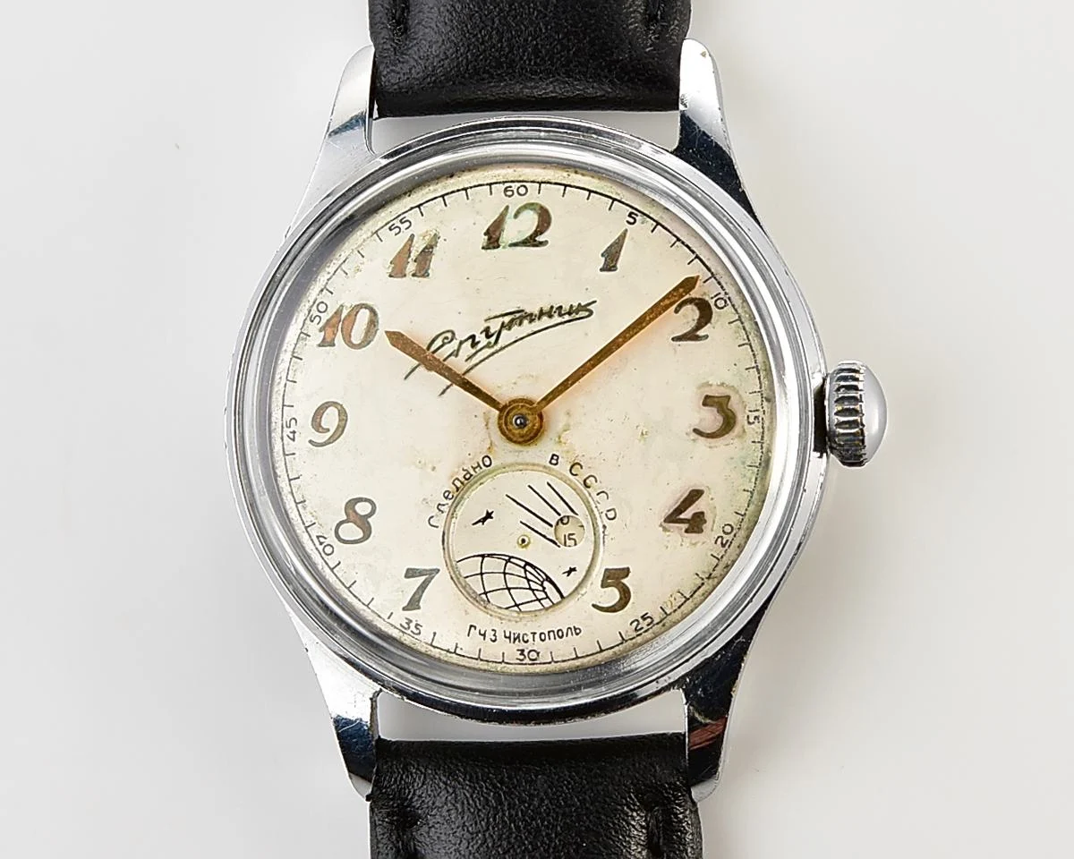 Rare! Sputnik vintage Soviet mechanical watch, from the 1st quarter of 1959!