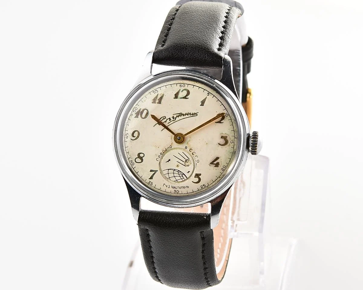 Rare! Sputnik vintage Soviet mechanical watch, from the 1st quarter of 1959!