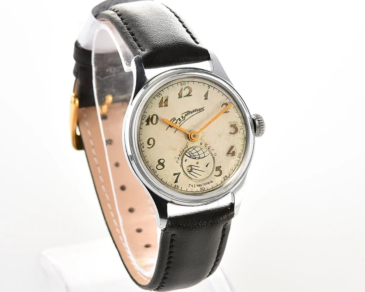 Rare! Sputnik vintage Soviet mechanical watch, from the 1st quarter of 1959!