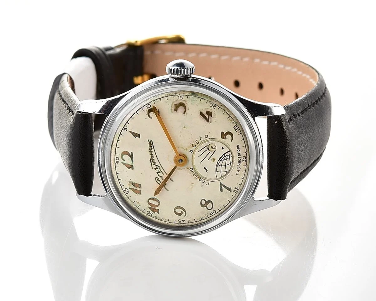 Rare! Sputnik vintage Soviet mechanical watch, from the 1st quarter of 1959!