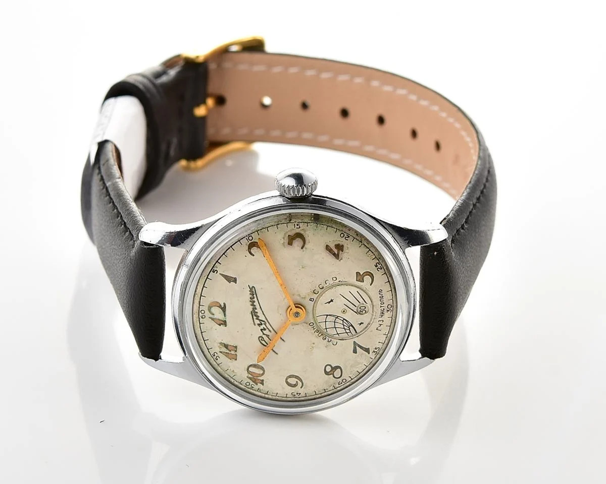 Rare! Sputnik vintage Soviet mechanical watch, from the 1st quarter of 1959!