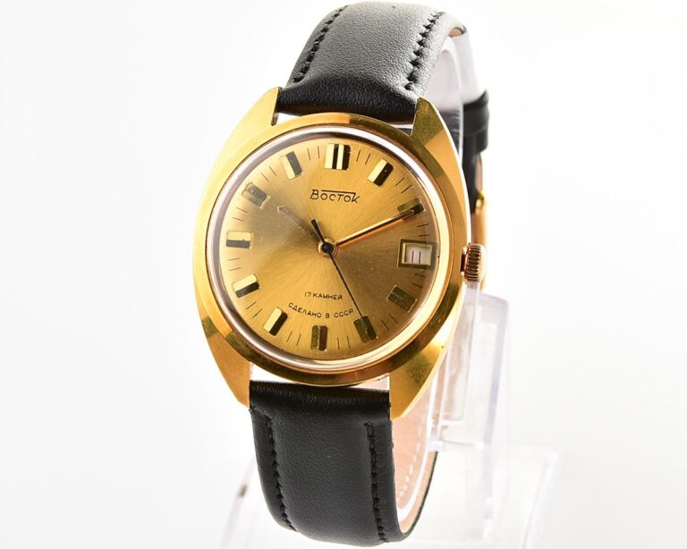 Soviet Wostok (Vostok) mechanical gold-plated wristwatch