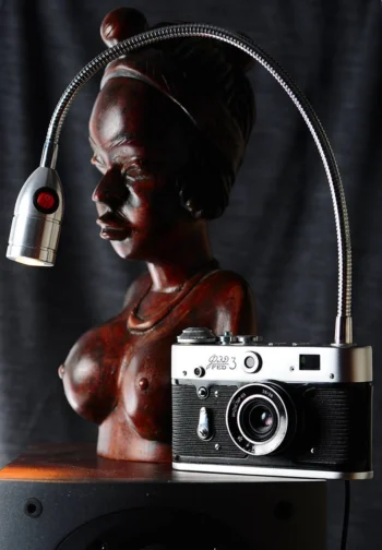 USB-powered handmade vintage FED-3 camera lamp
