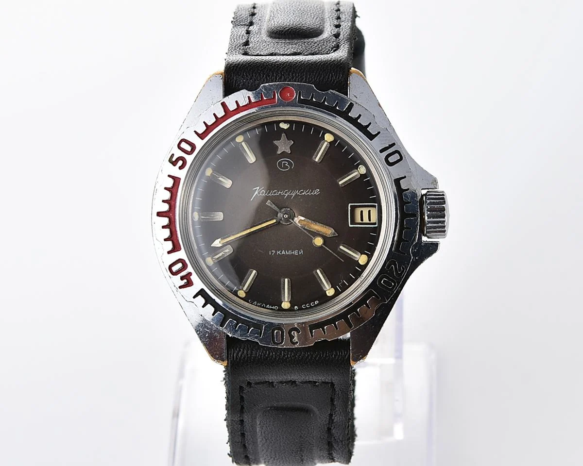 Vostok Komandirskie mechanical wristwatch with rare duo-tone dial!
