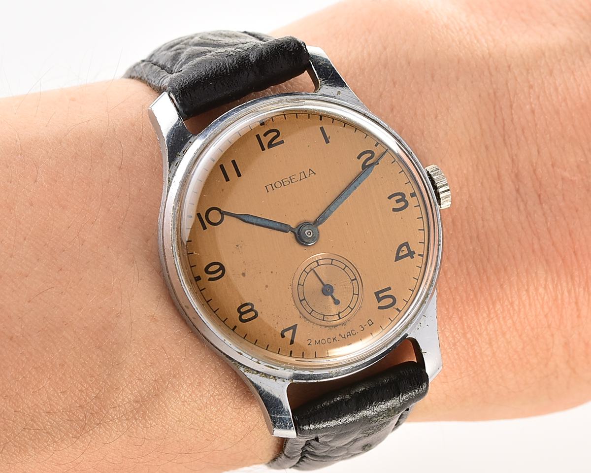 Vintage soviet mechanical POBEDA watch, 2MChZ from 2nd quarter 1955!