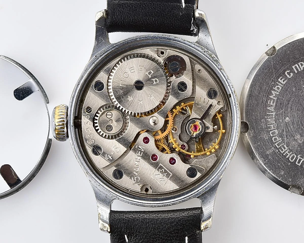 Excellent Soviet Pobeda "34-K" in uncommon hermetic case - the actual first watch in space!