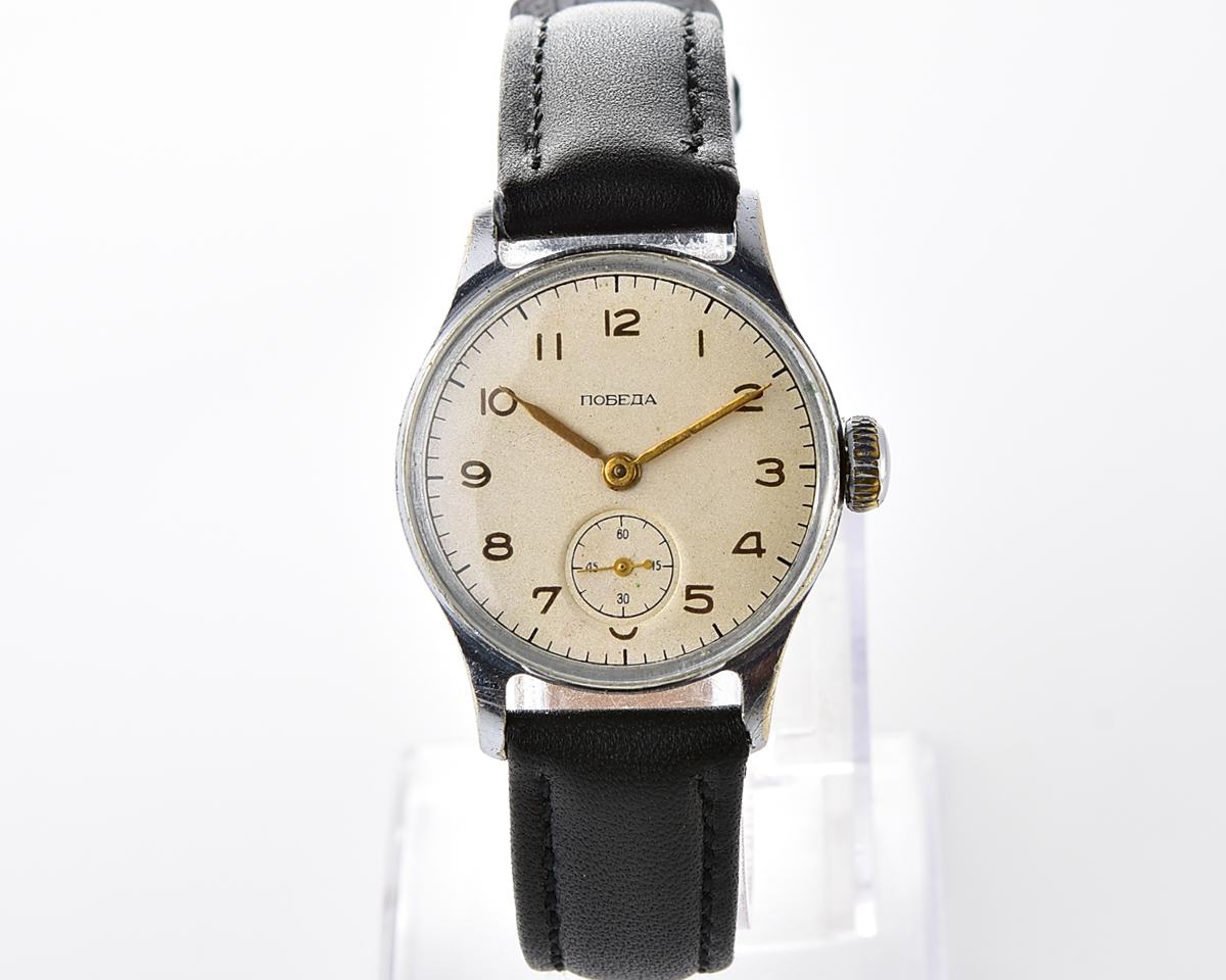 Excellent soviet POBEDA "34-K" in uncommon hermetic case - the actual first watch in space!