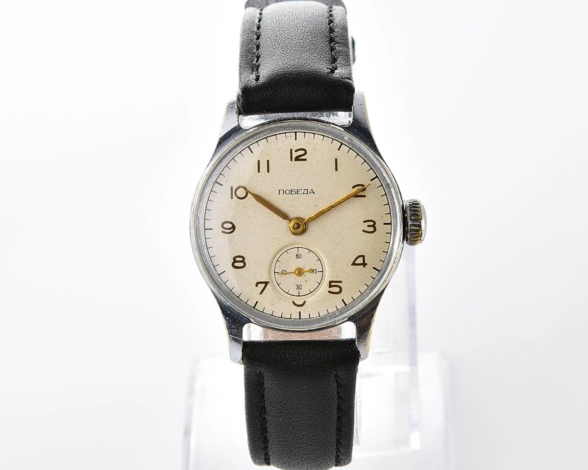 Excellent Soviet Pobeda "34-K" in uncommon hermetic case - the actual first watch in space!