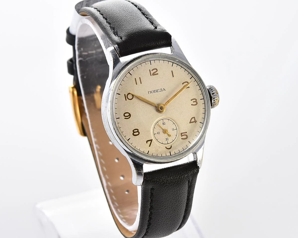 Excellent Soviet Pobeda "34-K" in uncommon hermetic case - the actual first watch in space!