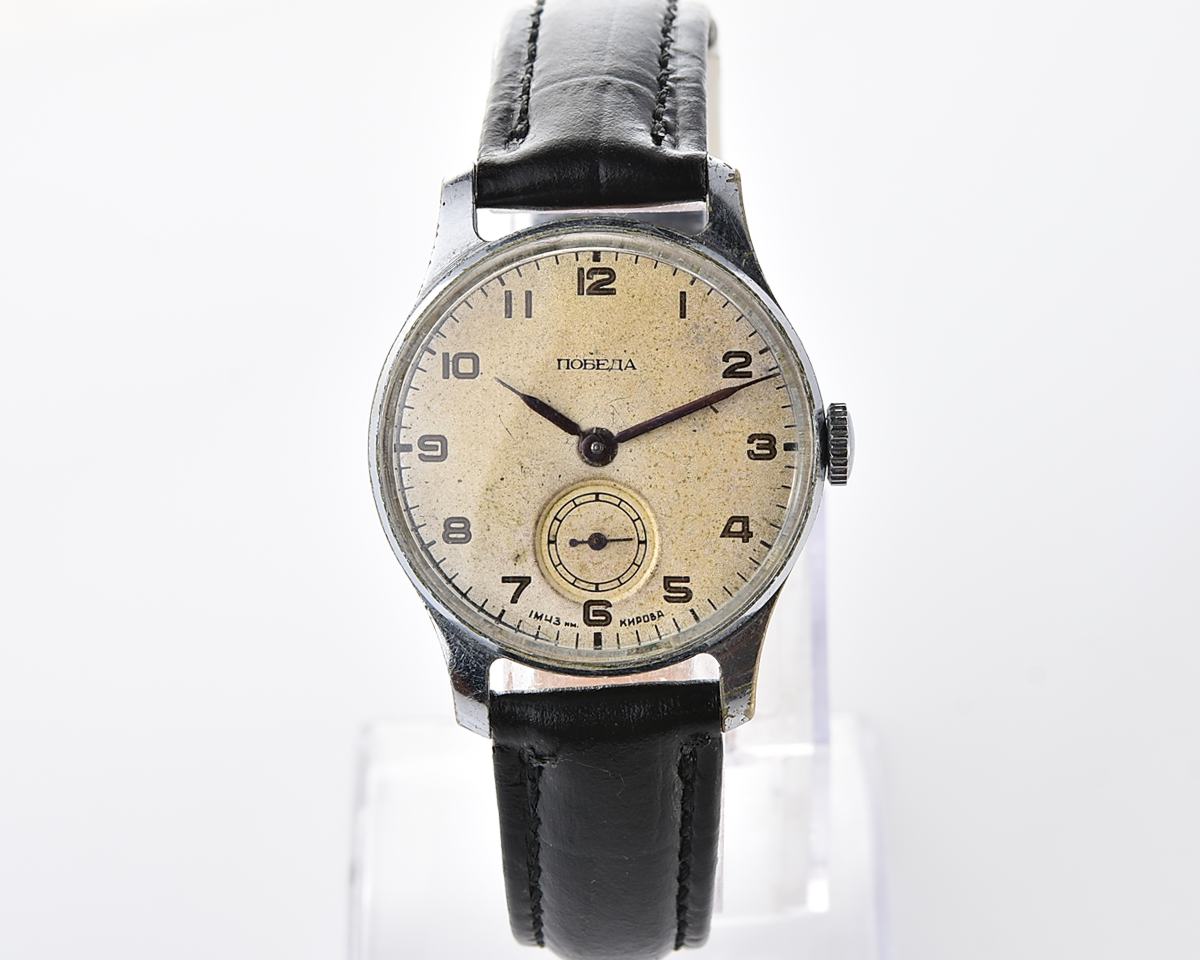 Vintage soviet mechanical POBEDA wrist watch, 1MChZ, the 2nd quarter 1952