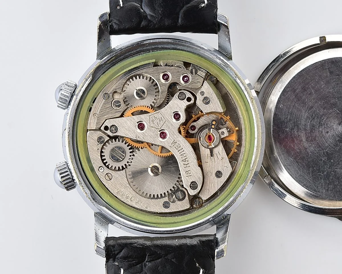 Мintage Soviet mechanical watch Poljot with cream dial & alarm clock function