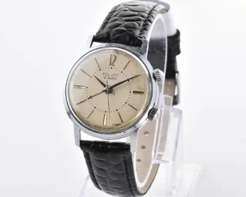 Мintage Soviet mechanical watch Poljot with cream dial & alarm clock function