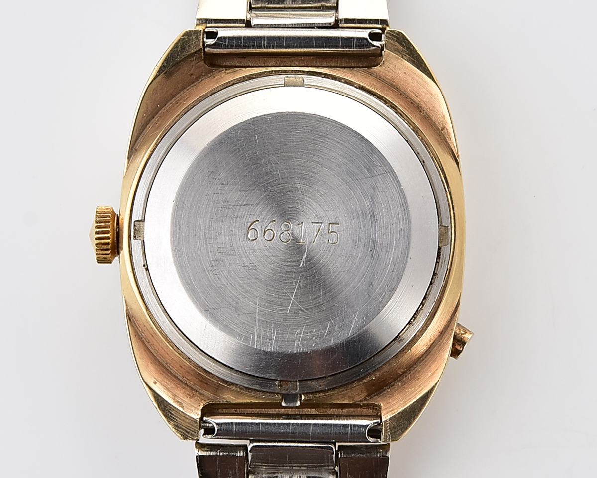 Vintage soviet mechanical gold-plated POLJOT with automatic self-winding movement