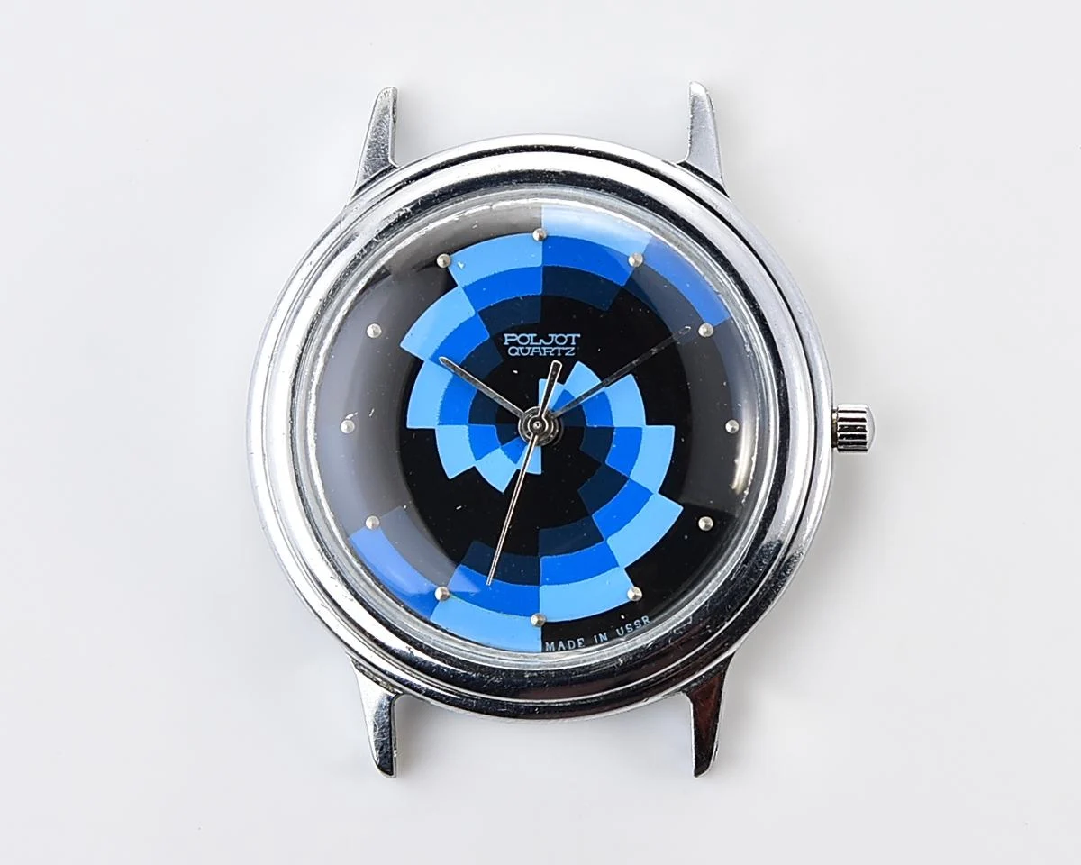 Soviet Poljot wristwatch with quartz movement