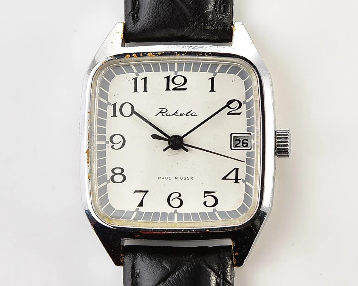 Vintage Soviet Raketa mechanical wristwatch