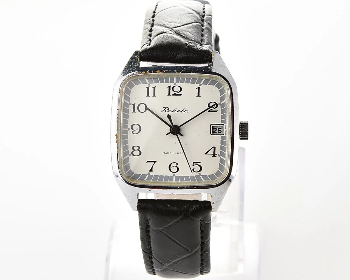 Vintage Soviet Raketa mechanical wristwatch