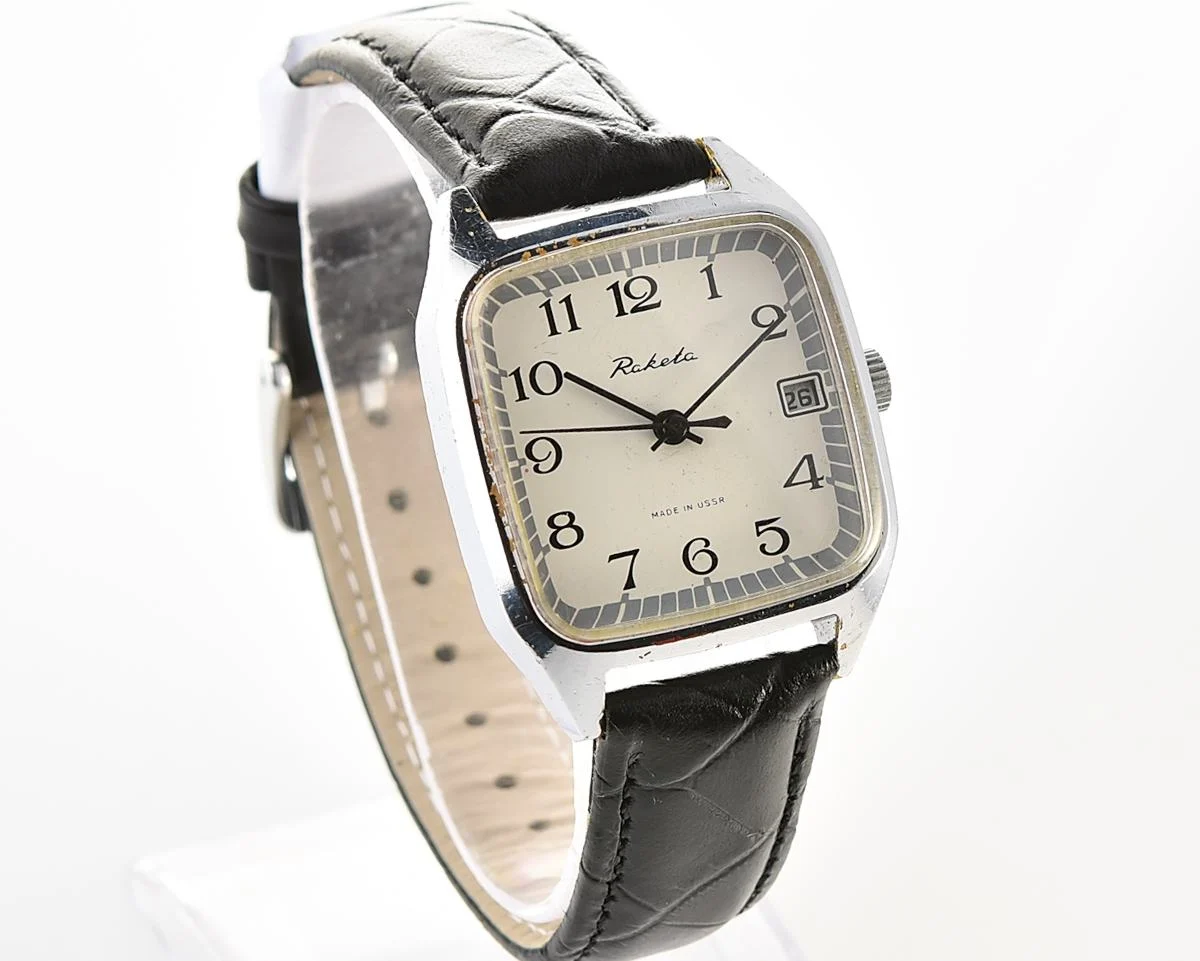 Vintage Soviet Raketa mechanical wristwatch