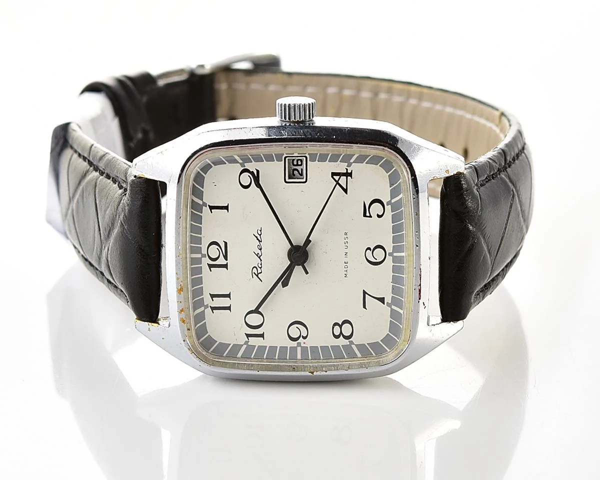 Vintage Soviet Raketa mechanical wristwatch
