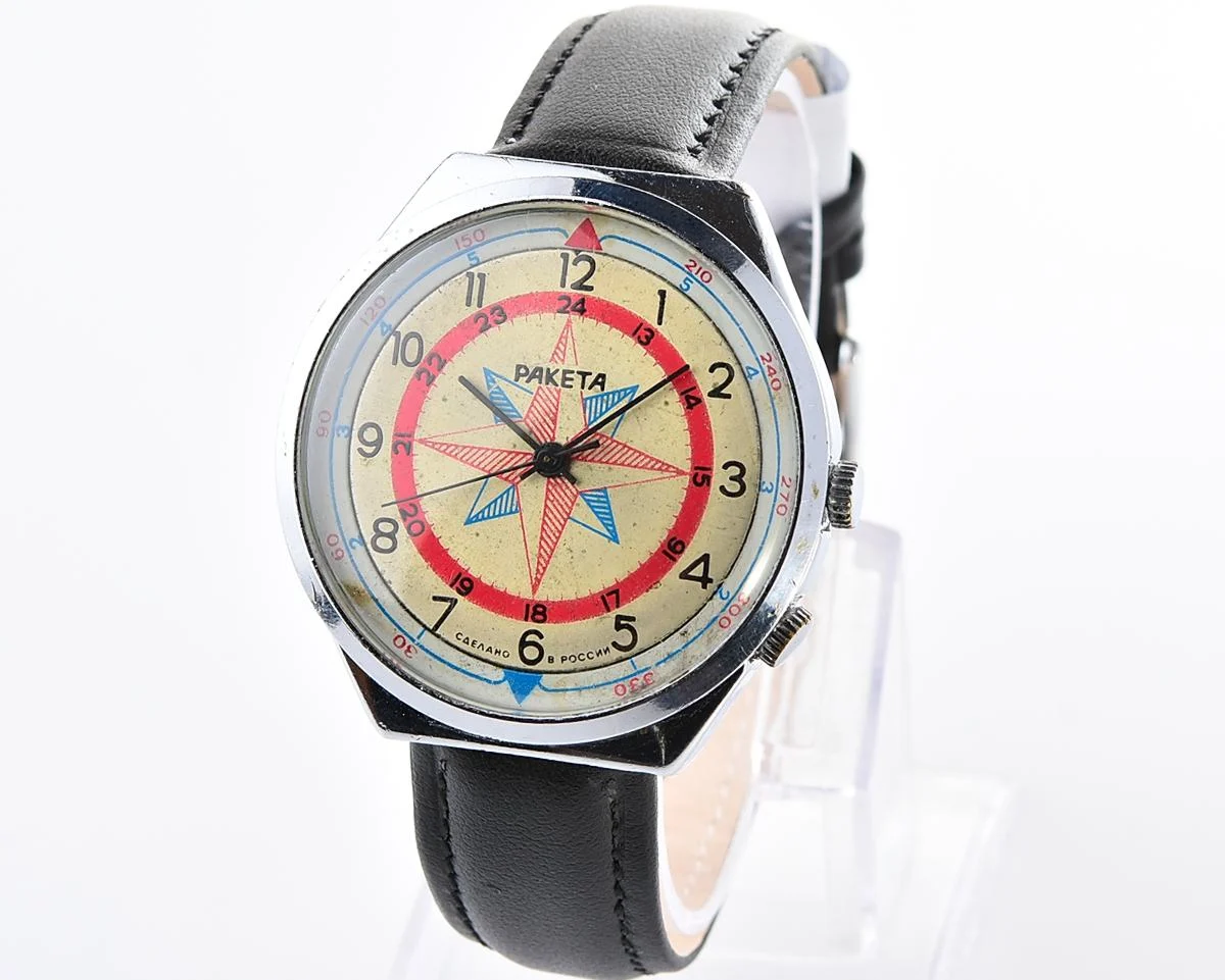 Soviet mechanical Raketa Compass Rose mechanical wristwatch