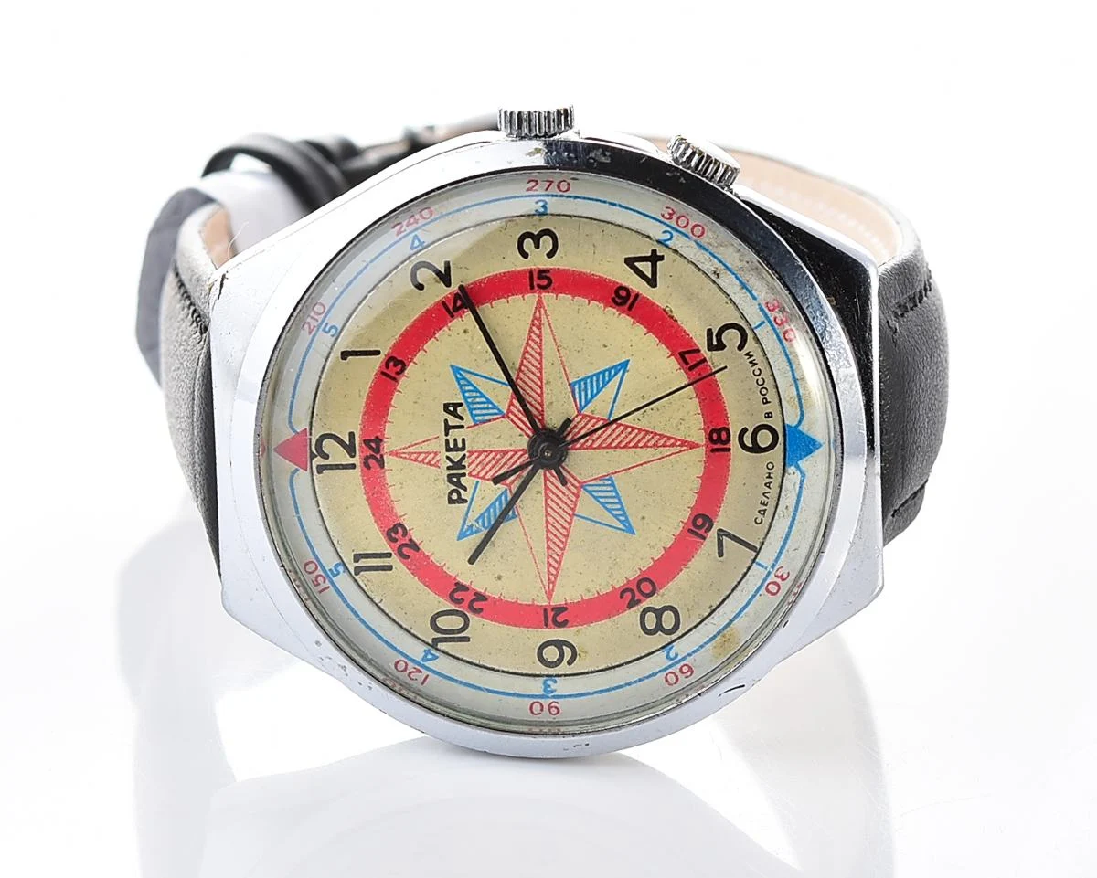 Soviet mechanical Raketa Compass Rose mechanical wristwatch