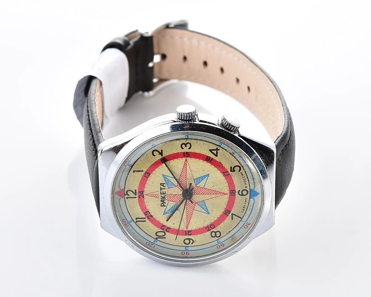Soviet mechanical Raketa Compass Rose mechanical wristwatch