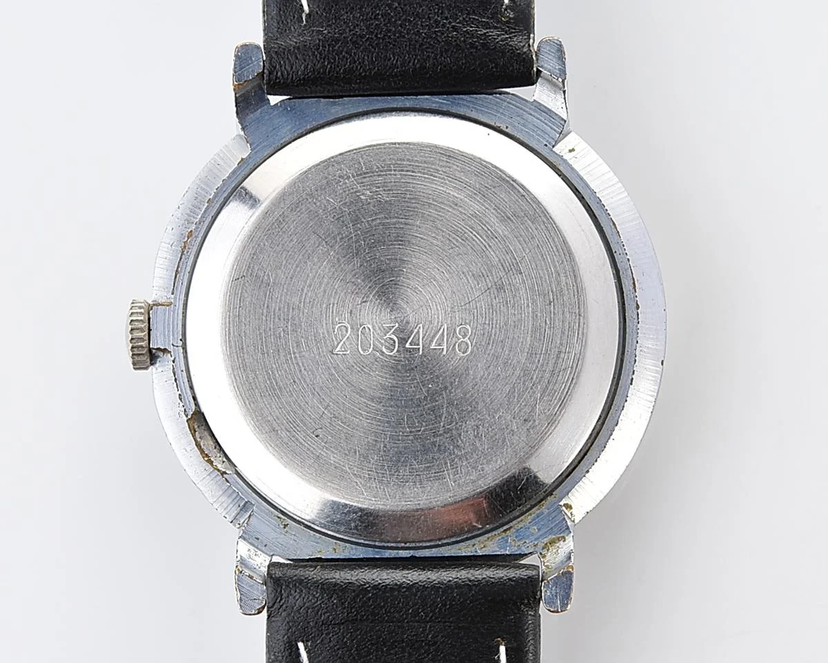 Soviet Raketa vintage mechanical watch with calendar on 6 o'clock