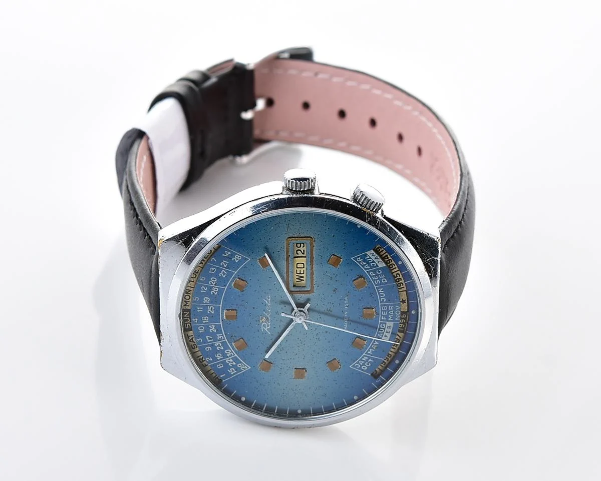 Soviet Raketa perpetual calendar wristwatch