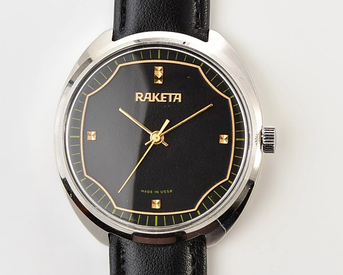 Vintage Soviet Raketa mechanical wristwatch