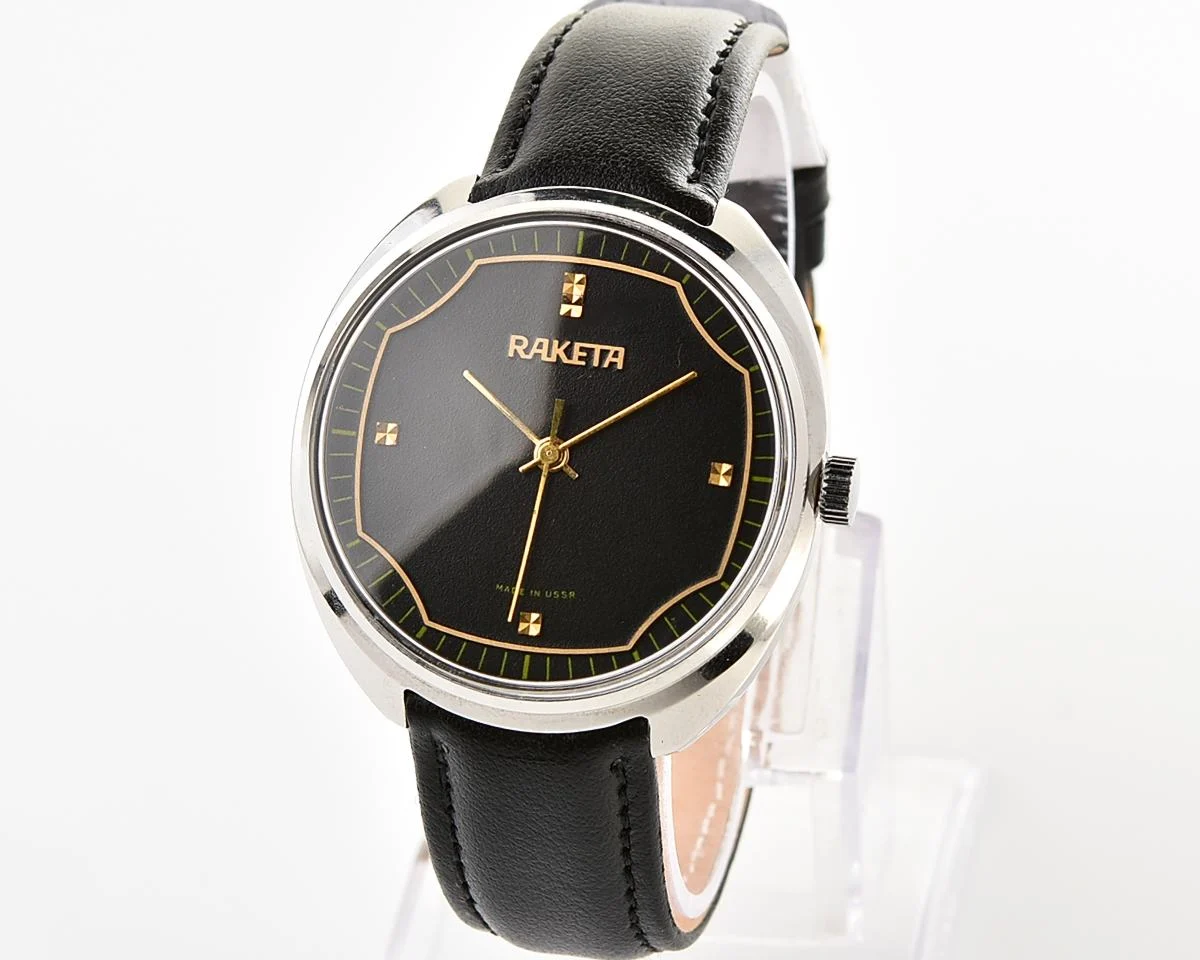 Vintage Soviet Raketa mechanical wristwatch