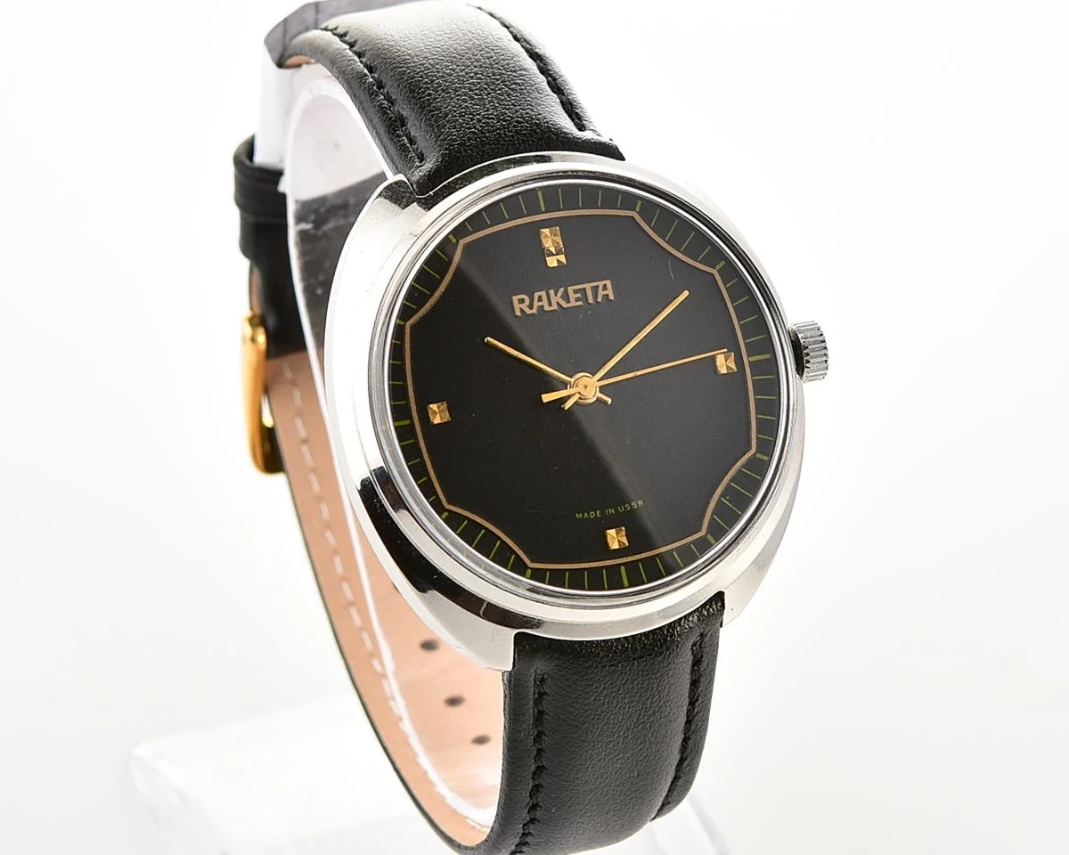 Vintage Soviet Raketa mechanical wristwatch