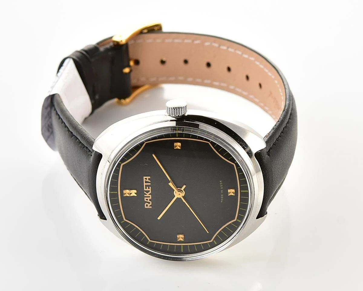 Vintage Soviet Raketa mechanical wristwatch