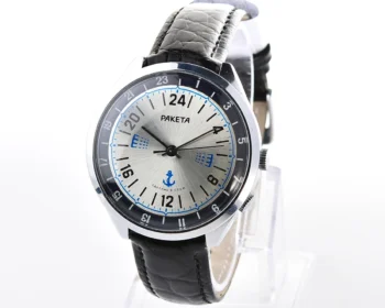 Excellent Soviet Raketa wristwatch with 24 hours 2623.H mechanical movement