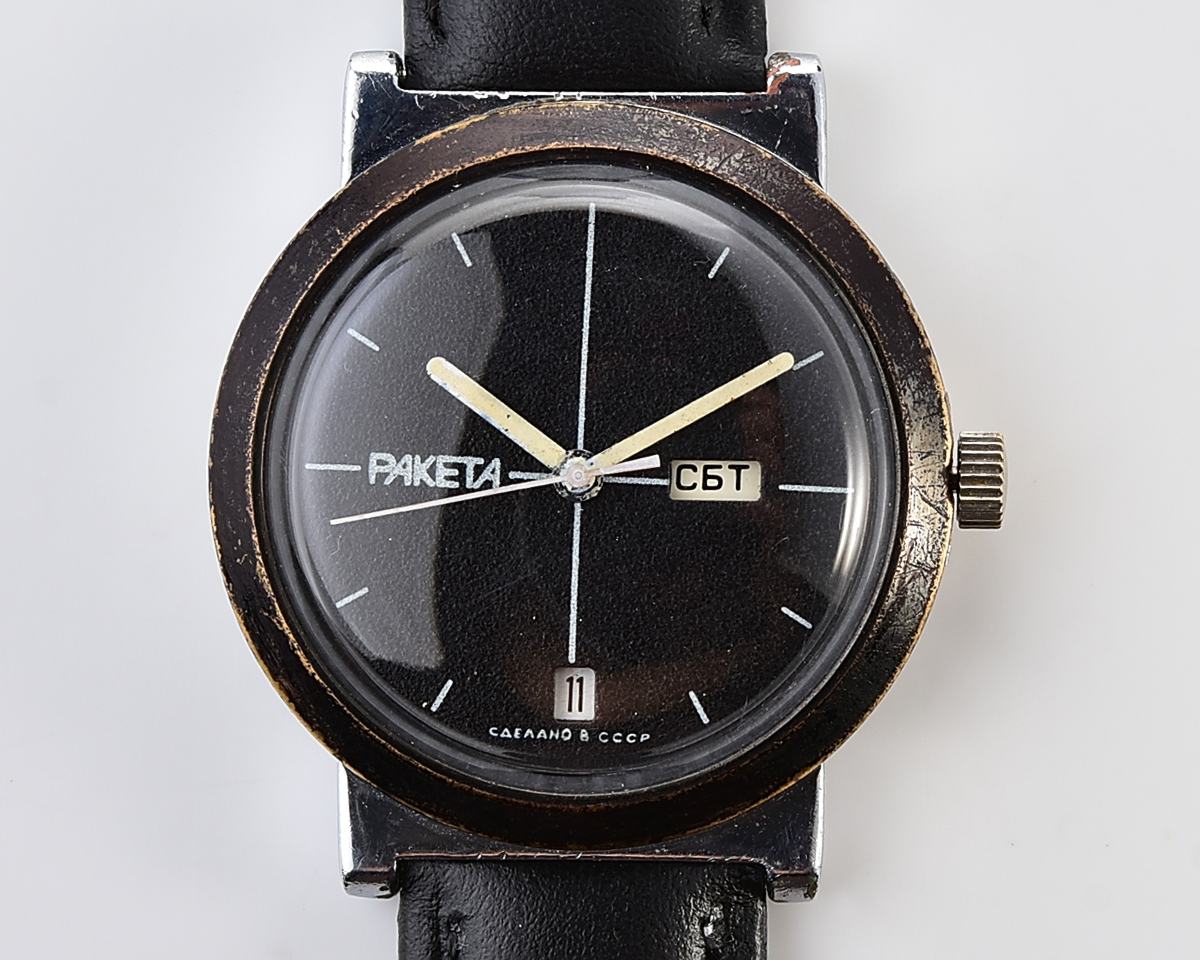 RAKETA vintage mechanical wristwatch with double calendar