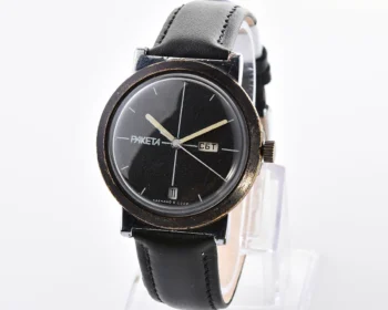 Raketa vintage mechanical wristwatch with double calendar