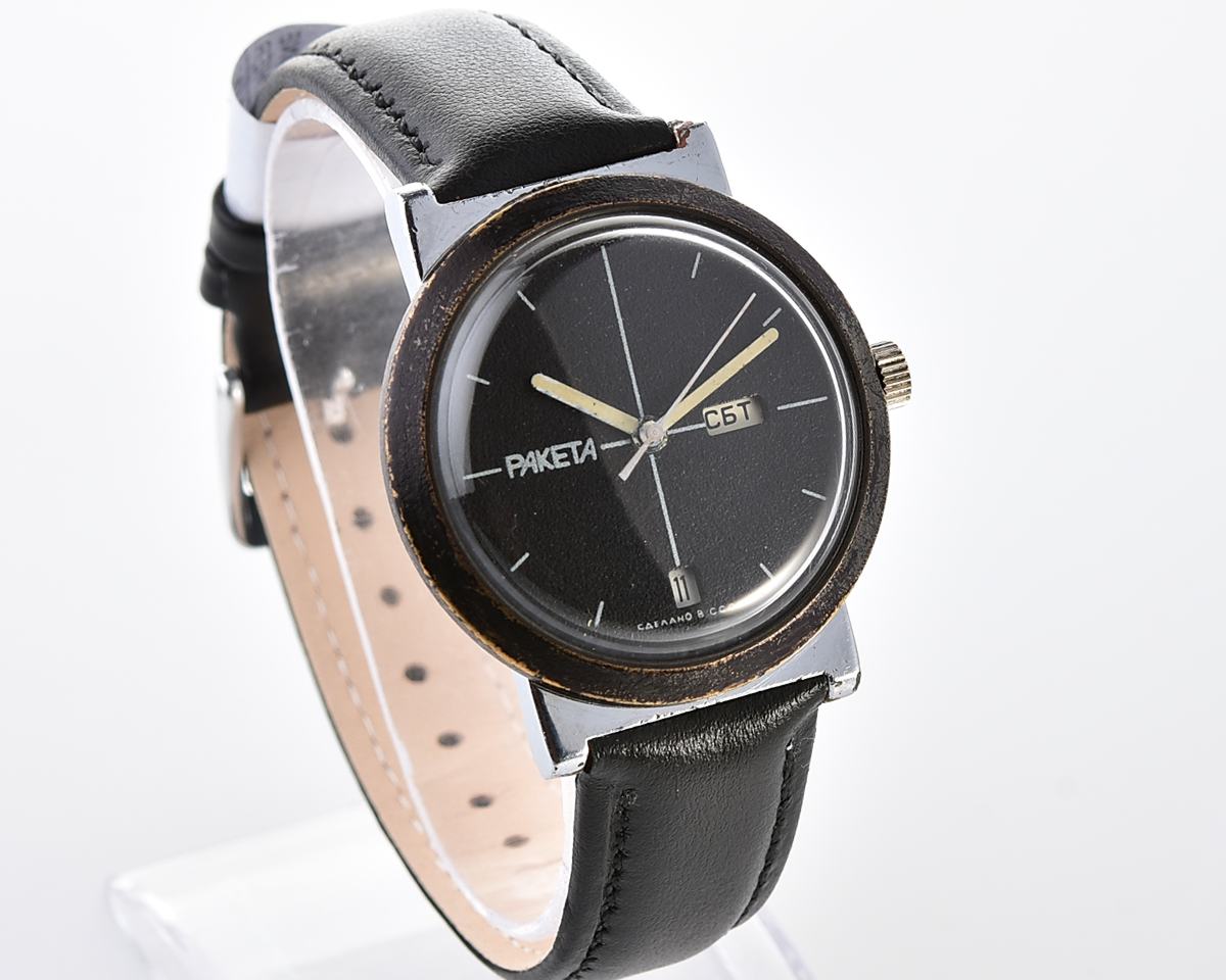 RAKETA vintage mechanical wristwatch with double calendar