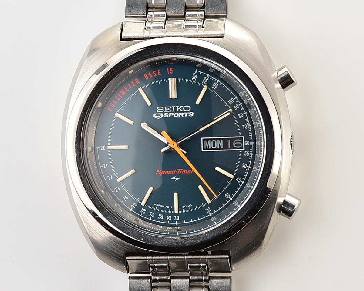 Seiko 5 Sports Speed-Timer "Pulsimeter" Ref. 7017-8000 from July 1971