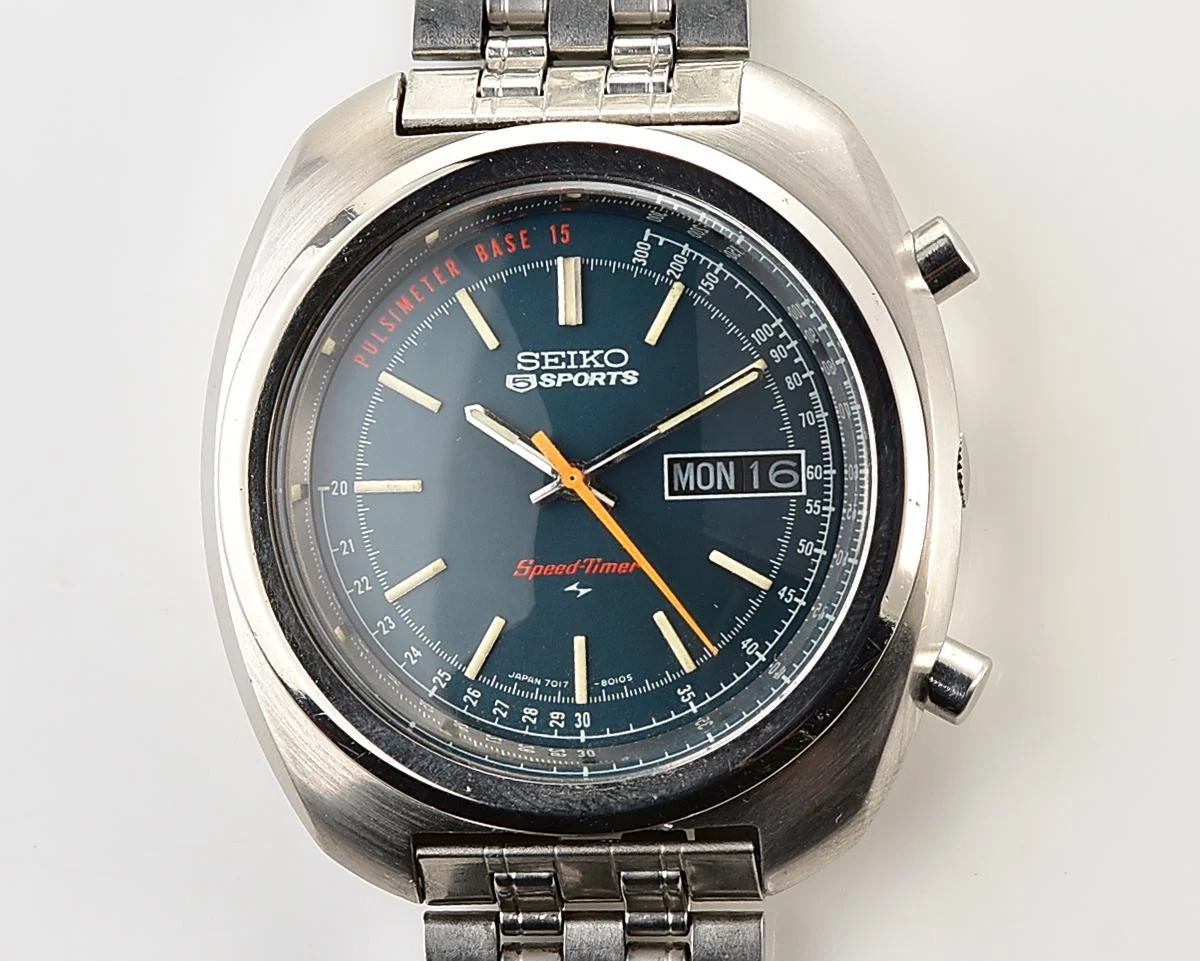 Seiko 5 Sports Speed-Timer "Pulsimeter" Ref. 7017-8000 from July 1971