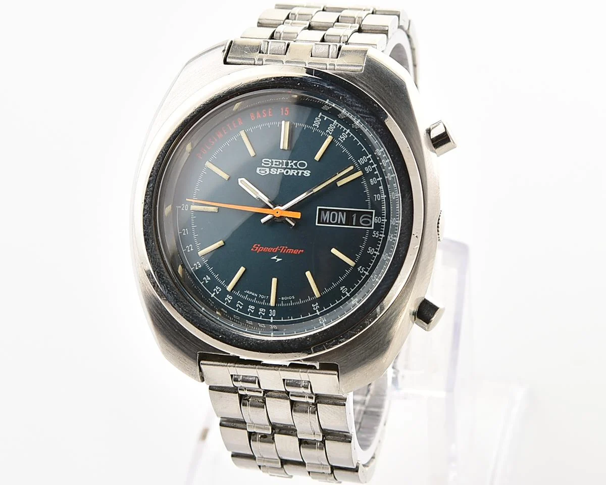 Seiko 5 Sports Speed-Timer "Pulsimeter" Ref. 7017-8000 from July 1971
