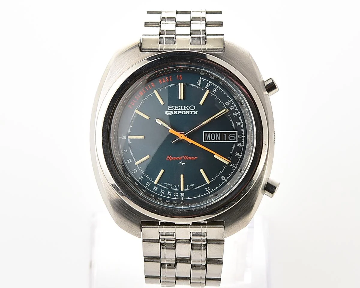 Seiko 5 Sports Speed-Timer "Pulsimeter" Ref. 7017-8000 from July 1971