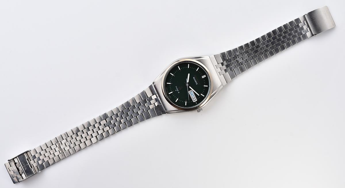 Vintage Seiko Type II Quartz with Forest Green Dial - from