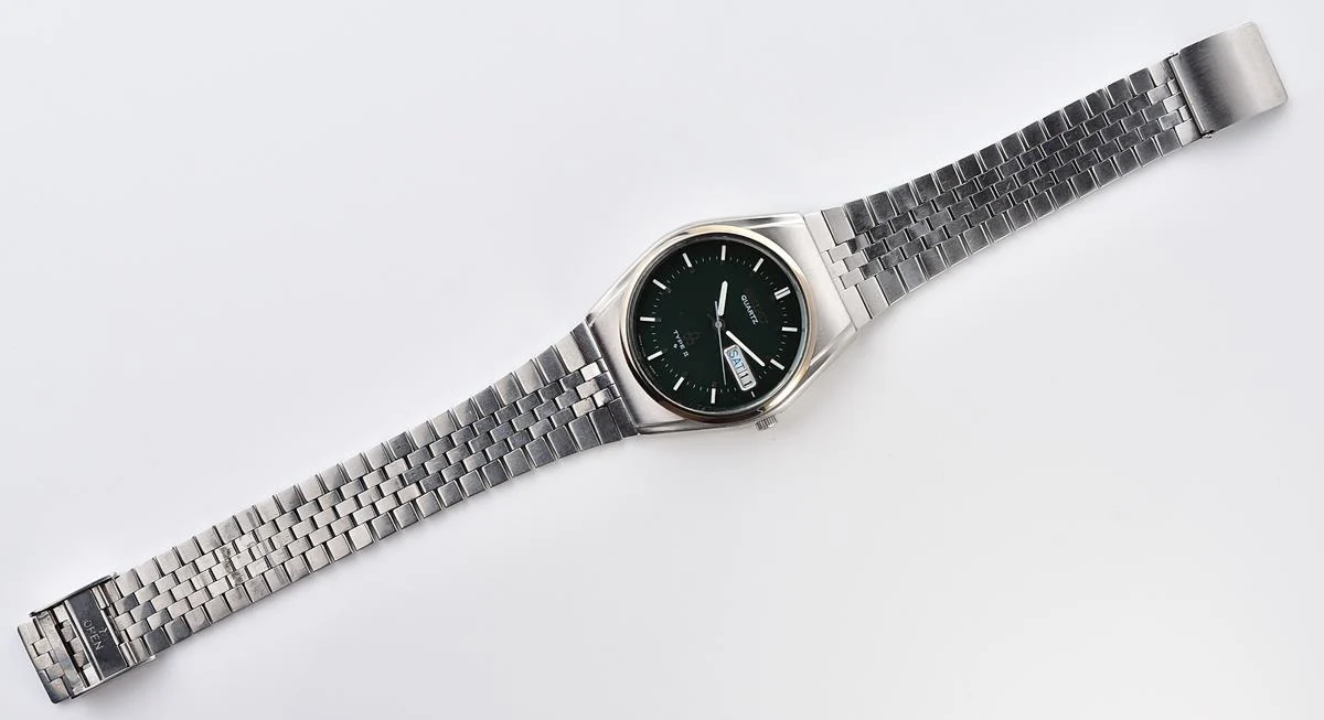 Vintage Seiko Type II Quartz with Forest Green Dial - from