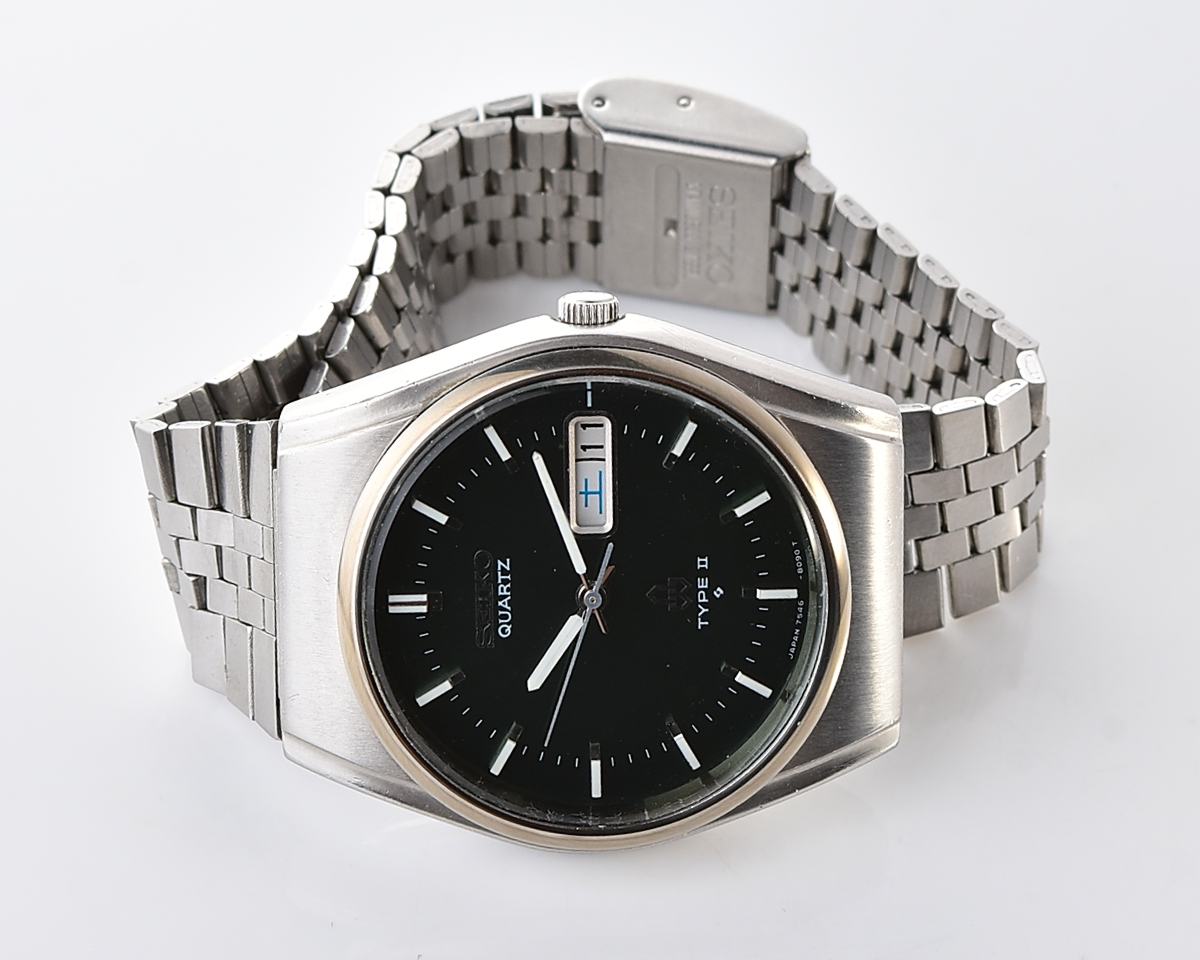 Vintage Seiko Type II Quartz with Forest Green Dial - from