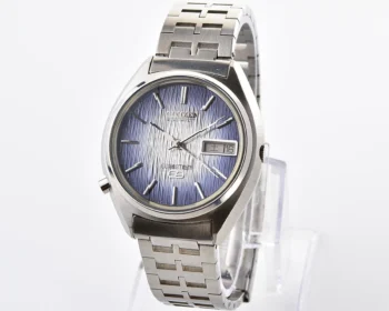 Rare 1974 Citizen Cosmotron 7803 Hi-Beat Electronic JDM Vintage Watch - Lavender Linen Dial, Faceted Crystal & Original Bracelet