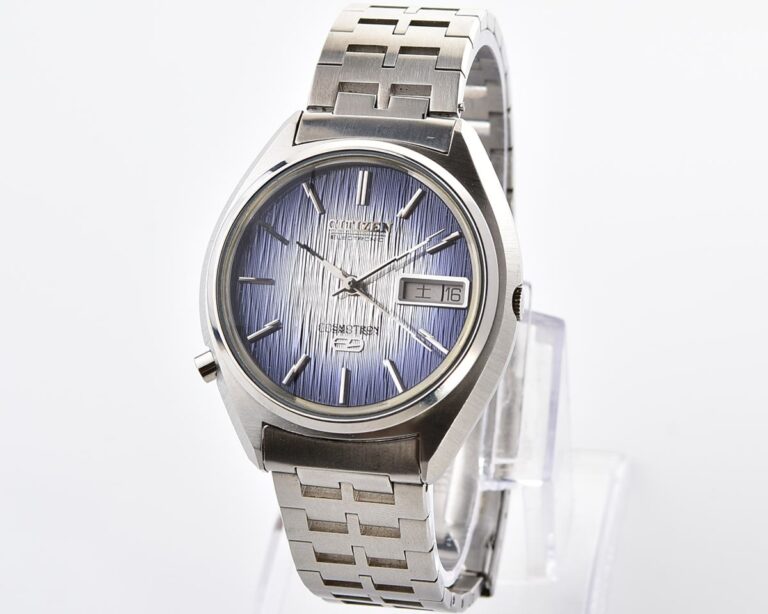 Rare 1974 Citizen Cosmotron 7803 Hi-Beat Electronic JDM Vintage Watch - Lavender Linen Dial, Faceted Crystal & Original Bracelet